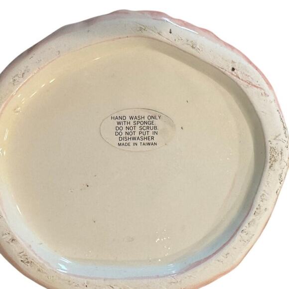 Vintage Decorative Ceramic Cat Teapot Mother Cat With Apron Basket Apples Kitsch - Picture 7 of 10